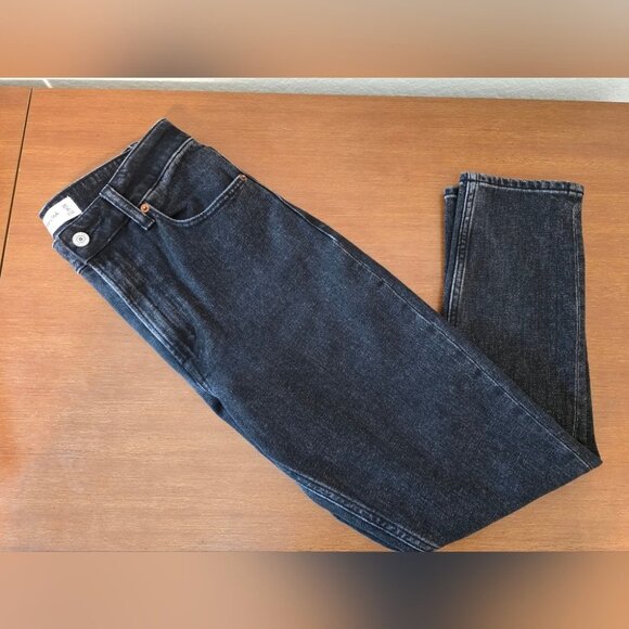 Abercrombie & Fitch Curve Love Skinny High Rise Jeans 25/0 Short Black Denim NWT - Picture 6 of 7